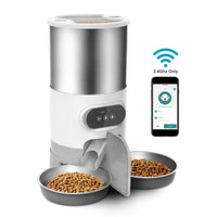 HKM-8322109 Automatic Pet Feeder with Dual Meal Design and Voice Recording 4.5L for Dogs and Cats