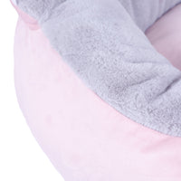 HKM-8322365 Cozy Washable Round Fiber Pet Cushion for Cats, Non-Slip, 46x46x24cm