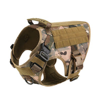 HKM-8322493 Tactical Dog Vest for Large Dogs | Adjustable Mesh Harness in Black, Green, Mud, and Camouflage