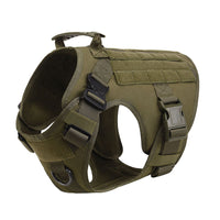 HKM-8322493 Tactical Dog Vest for Large Dogs | Adjustable Mesh Harness in Black, Green, Mud, and Camouflage