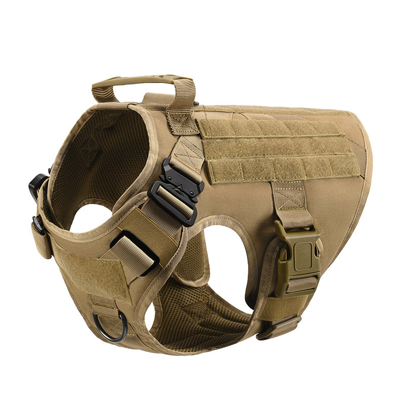 HKM-8322493 Tactical Dog Vest for Large Dogs | Adjustable Mesh Harness in Black, Green, Mud, and Camouflage