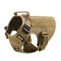HKM-8322493 Tactical Dog Vest for Large Dogs | Adjustable Mesh Harness in Black, Green, Mud, and Camouflage