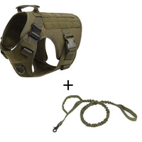 HKM-8322493 Tactical Dog Vest for Large Dogs | Adjustable Mesh Harness in Black, Green, Mud, and Camouflage