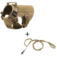 HKM-8322493 Tactical Dog Vest for Large Dogs | Adjustable Mesh Harness in Black, Green, Mud, and Camouflage