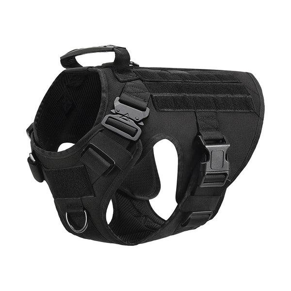 HKM-8322493 Tactical Dog Vest for Large Dogs | Adjustable Mesh Harness in Black, Green, Mud, and Camouflage
