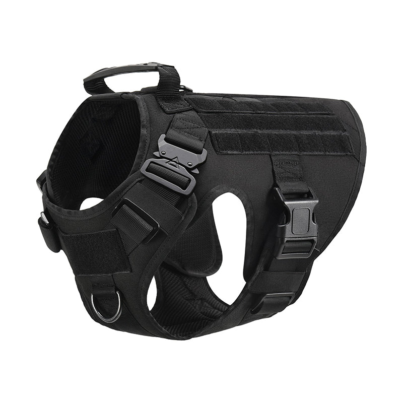 HKM-8322493 Tactical Dog Vest for Large Dogs | Adjustable Mesh Harness in Black, Green, Mud, and Camouflage
