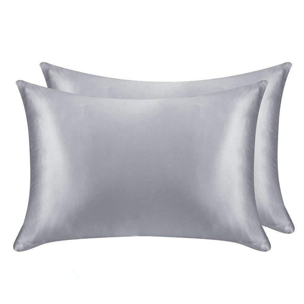 HKM-832339 Silk Satin Zipper Pillowcase - Soft Polyester Fiber Bedding Decor