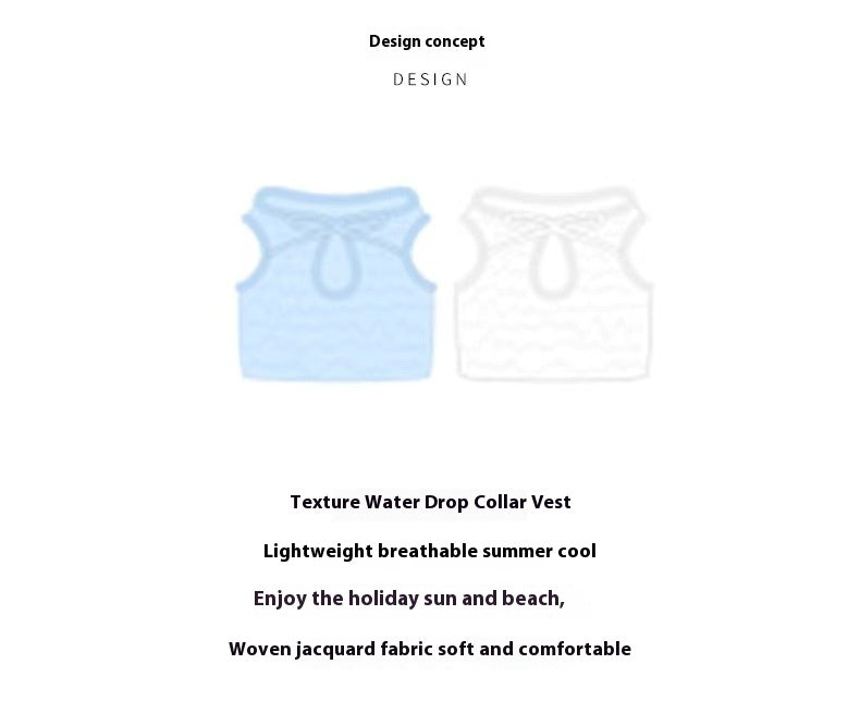 HKM-8323901 Lightweight and Breathable Pet Vest for Dogs and Cats - Multiple Sizes in Blue and White