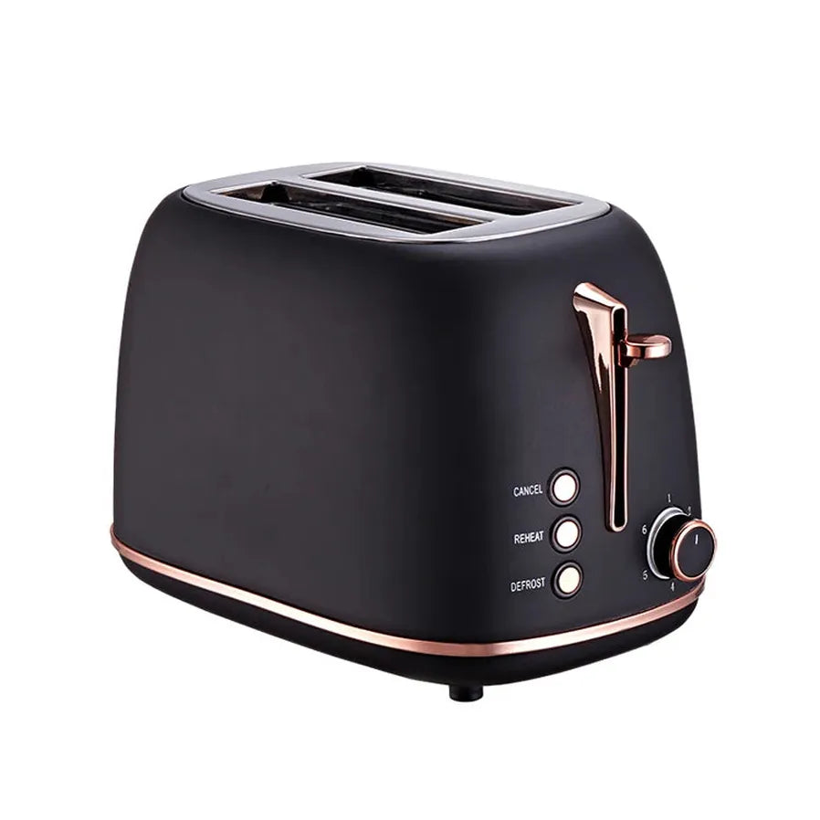 HKM-832403 Classic Stainless Steel 2-Slice Electric Toaster with Defrost Function
