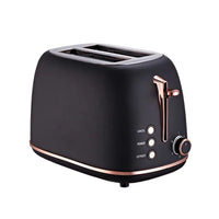 HKM-832403 Classic Stainless Steel 2-Slice Electric Toaster with Defrost Function