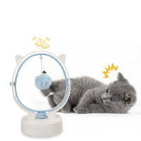 HKM-8324285 Cat Entertainment Swinging Ball Toy with Plush and Leaky Bell Features