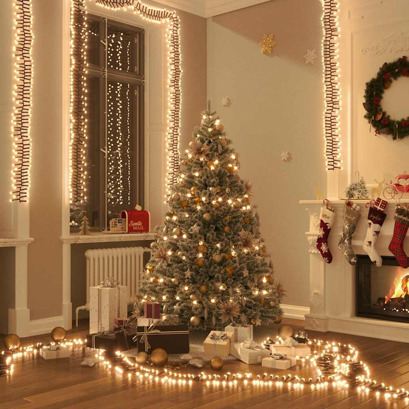 HKM-832467 Warm White LED String Lights - 400 LEDs, 7.4 m Length, USB Powered, Indoor/Outdoor Use