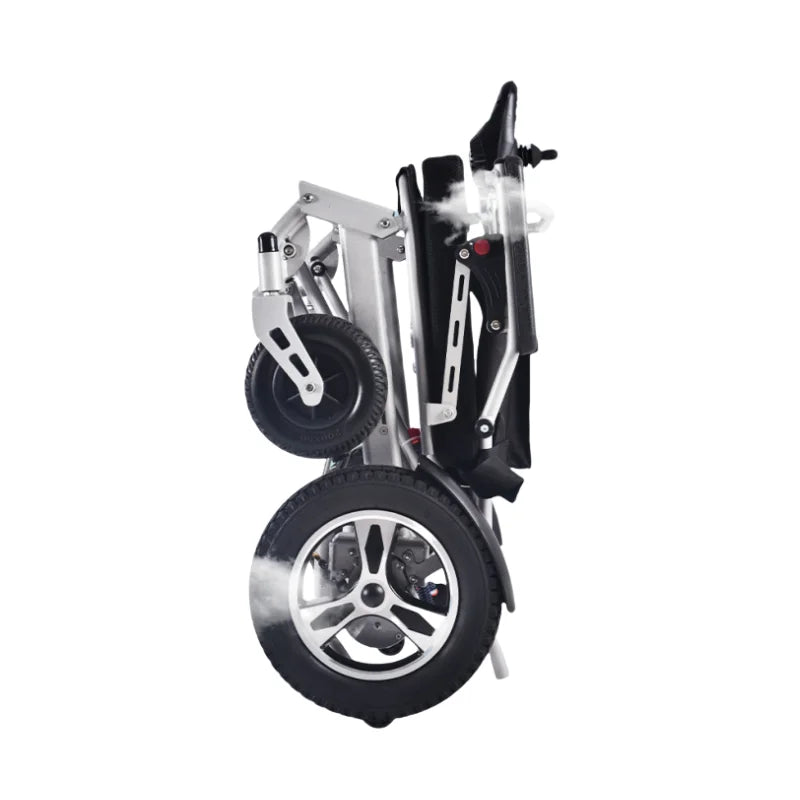 HKM-832531 Lightweight Electric Folding Wheelchair with Motorized Rims, Aluminum Alloy Frame, 150kg Capacity