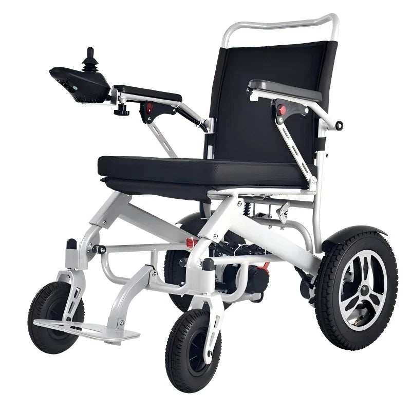HKM-832531 Lightweight Electric Folding Wheelchair with Motorized Rims, Aluminum Alloy Frame, 150kg Capacity