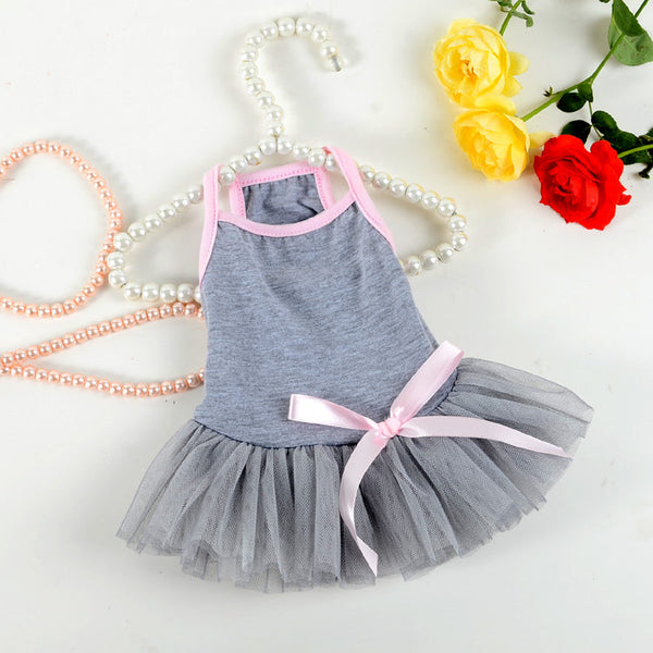HKM-8325693 Cute Thin Cotton Pet Princess Dress – One-Piece Fashion for Small Dogs
