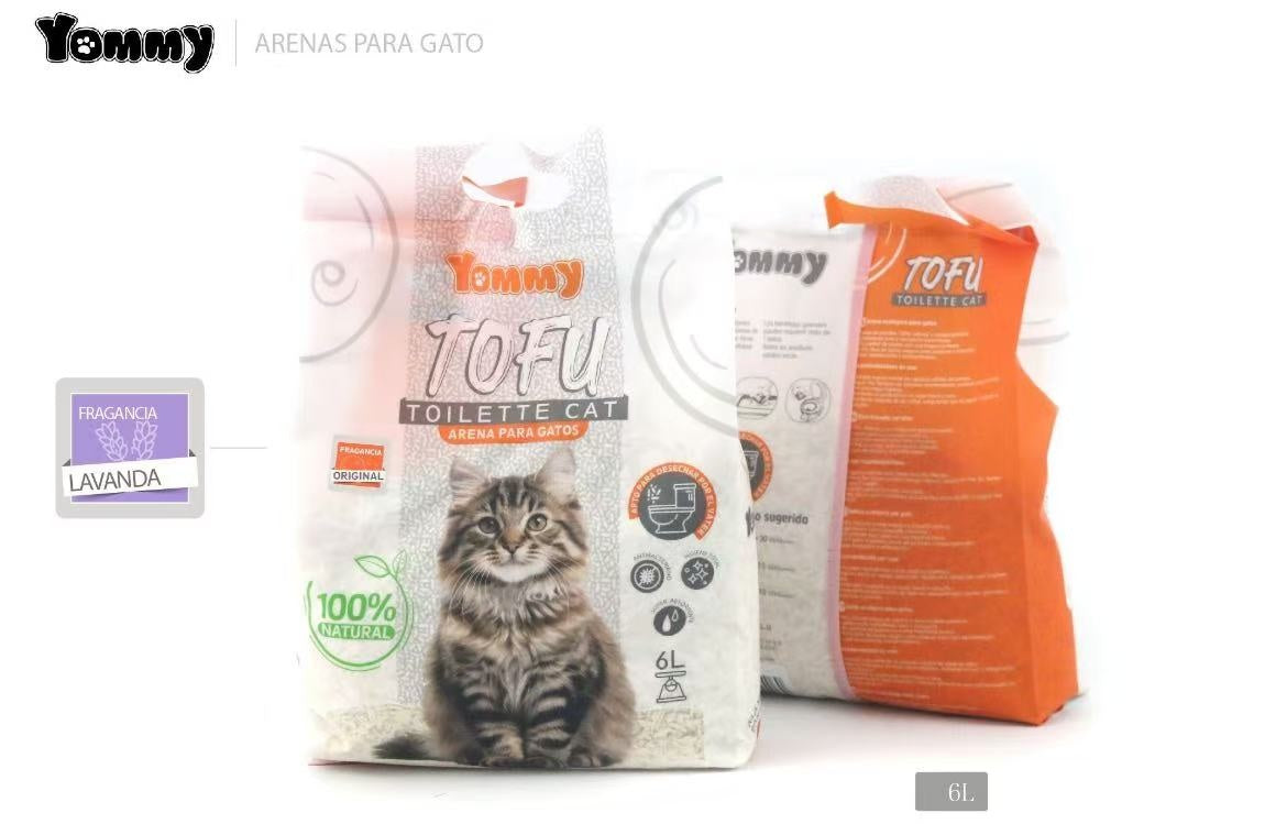 HKM-8325949 Natural 6L Pure Tofu Cat Litter for Odor Control and Easy Cleanup