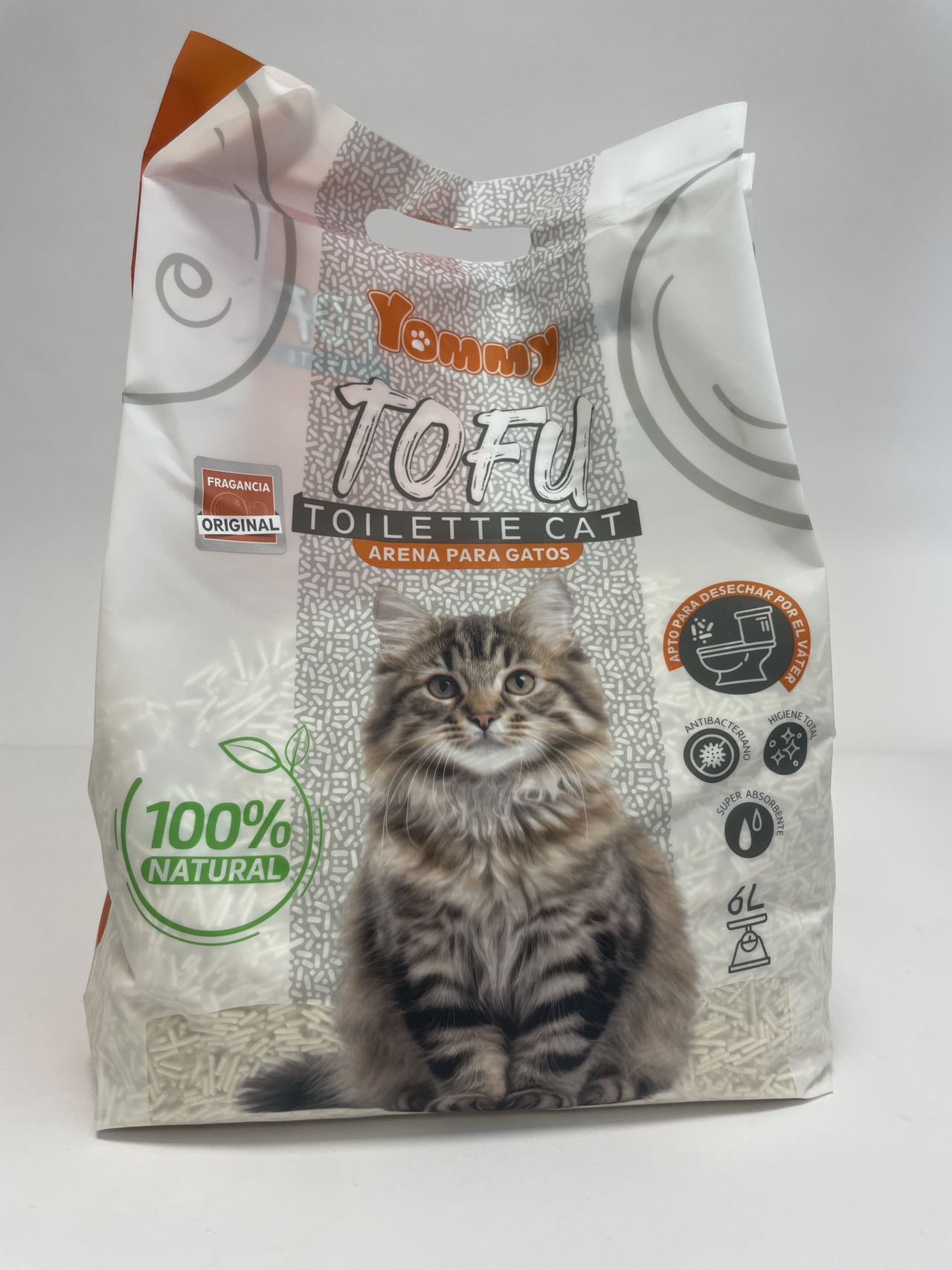 HKM-8325949 Natural 6L Pure Tofu Cat Litter for Odor Control and Easy Cleanup