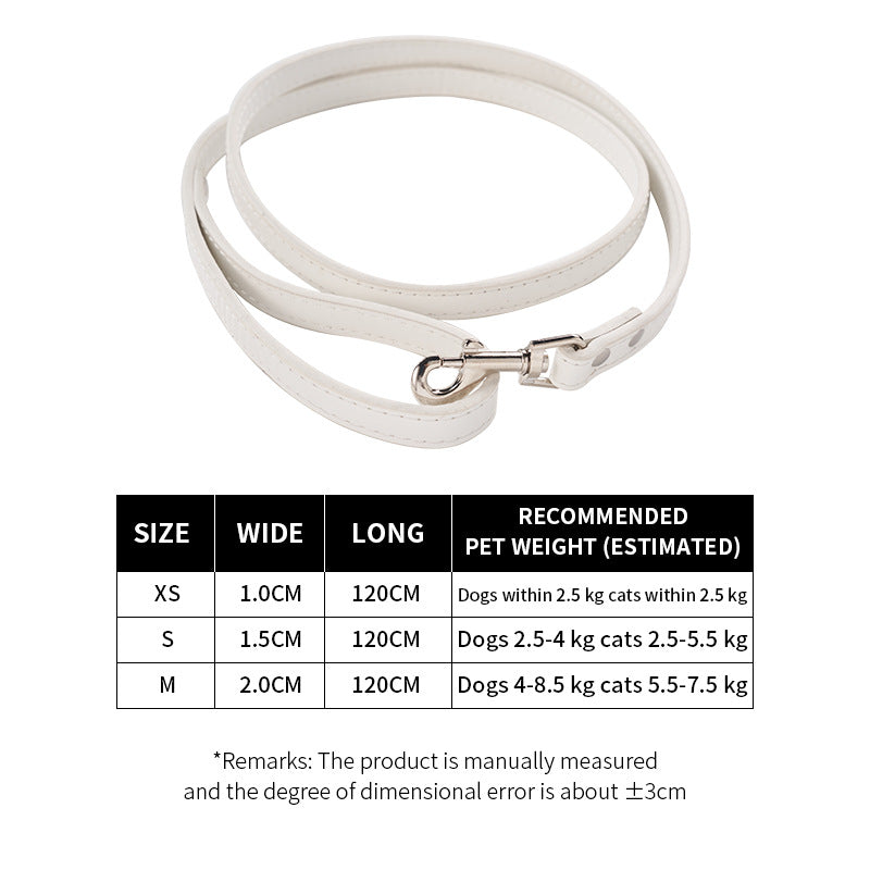 HKM-8326077 Adjustable PU Leather Dog Leash and Cat Pulling Rope in Assorted Colors