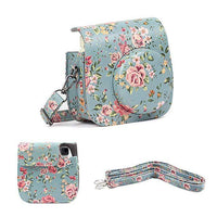 HKM-832723 Polaroid Mini 8/8+/9 Camera PU Leather Bag in Rose with Shoulder Strap