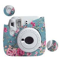 HKM-832723 Polaroid Mini 8/8+/9 Camera PU Leather Bag in Rose with Shoulder Strap