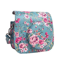 HKM-832723 Polaroid Mini 8/8+/9 Camera PU Leather Bag in Rose with Shoulder Strap