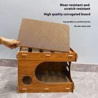 HKM-8327741 Large Double-Layer Scratch-Resistant Cat House with Spacious Design in Various Colors