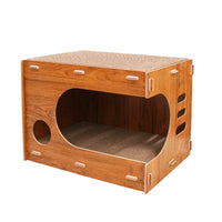HKM-8327741 Large Double-Layer Scratch-Resistant Cat House with Spacious Design in Various Colors