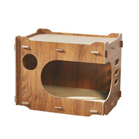 HKM-8327741 Large Double-Layer Scratch-Resistant Cat House with Spacious Design in Various Colors