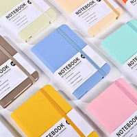 HKM-832787 Ivory White PU Leather Strap Notebook with Lined Inner Pages for Creative Office Use