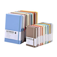 HKM-832787 Ivory White PU Leather Strap Notebook with Lined Inner Pages for Creative Office Use