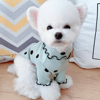 HKM-8328253 Polka Dot Cotton Turtleneck Dog Shirt in Yellow, Pink, Green - Sizes 3XS to 3XL