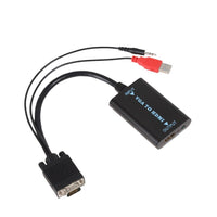 HKM-832851 VGA to HDMI Female Converter with USB Power & Audio Output, 1080p 60Hz