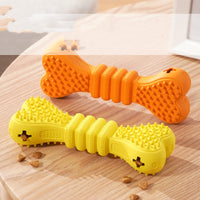 HKM-8328893 Large Rubber Chew Toys for Boredom Relief - Orange and Yellow, 170 x 60mm