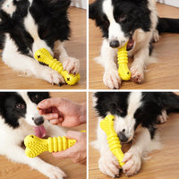 HKM-8328893 Large Rubber Chew Toys for Boredom Relief - Orange and Yellow, 170 x 60mm