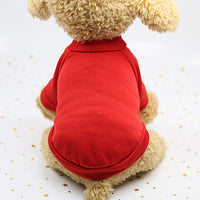 HKM-8329149 Dog Pure Color Cozy Sweatshirt in Various Sizes