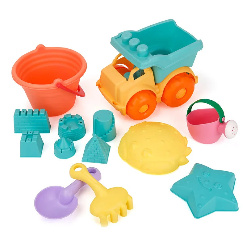 HKM-832915 Customizable 10-Piece Beach Sand Toy Set for Summer Fun - Multiple Styles for Ages 3 and Up