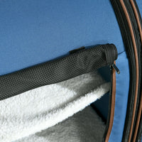 HKM-8330301 Portable Blue Soft-Sided Cat Carrier with Divider, Hammocks, Cushions & Easy Storage for Travel