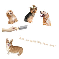 HKM-8331325 Double-Sided Pet Grooming Brush with Wooden Handle and Stainless Steel Teeth for Removing Mats and Tangles
