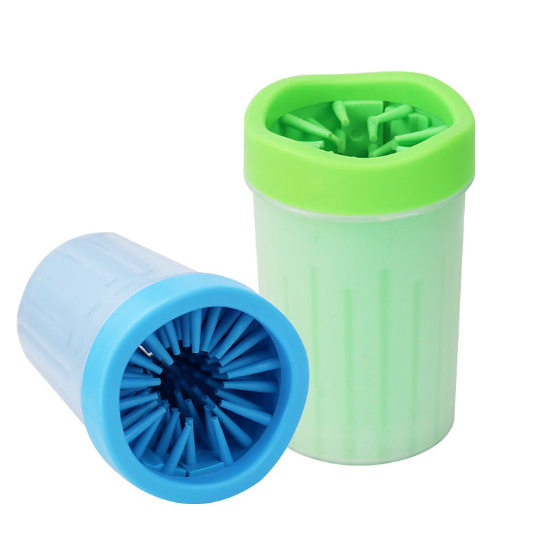 HKM-8331709 Portable Dog Foot Wash Bucket in Blue, Pink, and Green - Silicone Material