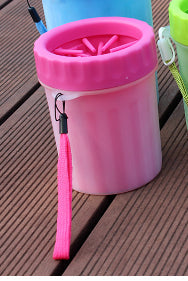 HKM-8331709 Portable Dog Foot Wash Bucket in Blue, Pink, and Green - Silicone Material
