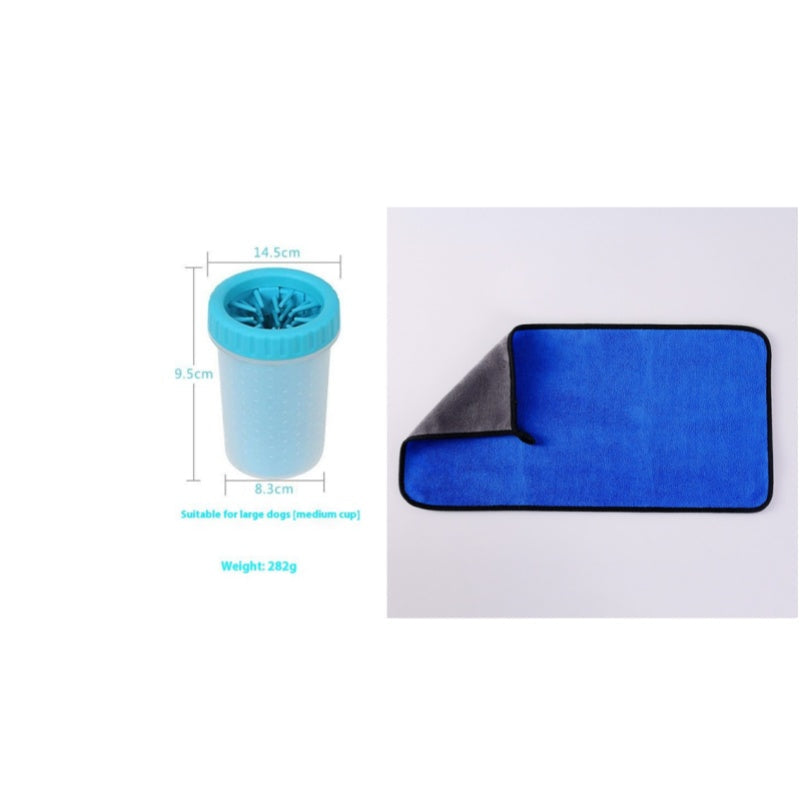 HKM-8331709 Portable Dog Foot Wash Bucket in Blue, Pink, and Green - Silicone Material