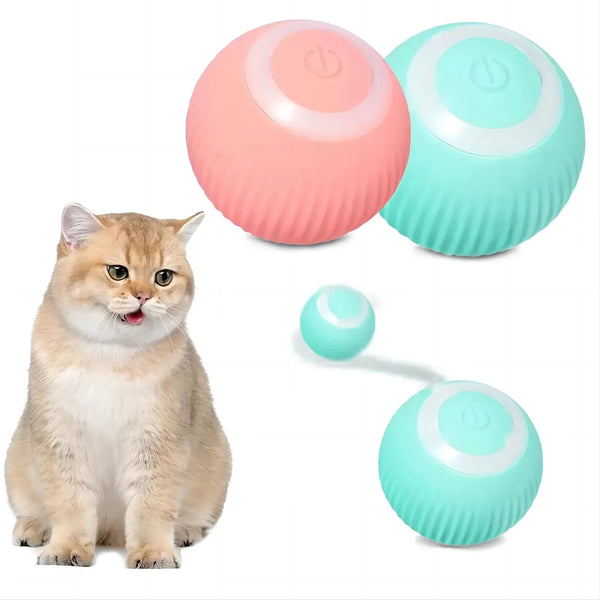 HKM-833171 Automatic Rolling Cat Ball Interactive Toy for Indoor Kittens with Smart Features and Rechargeable Battery