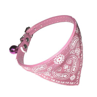 HKM-8331837 Adjustable Floral PU Collar and Burp Cloth Set for Small Dogs
