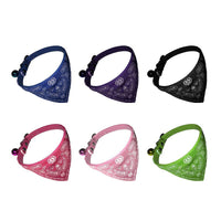 HKM-8331837 Adjustable Floral PU Collar and Burp Cloth Set for Small Dogs