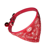 HKM-8331837 Adjustable Floral PU Collar and Burp Cloth Set for Small Dogs