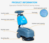 HKM-833235 Mini Hand Push Floor Scrubbing Machine for Efficient Surface Cleaning