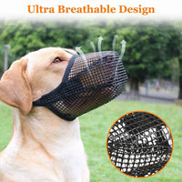 HKM-8333501 Fashionable Dog Mouth Cover Mask for Small to Extra Large Breeds - Available in Black and Gray