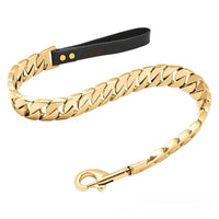 HKM-8333629 Large Dog Leash in Stainless Steel with Cast Titanium Steel, Available in Gold, Silver, Rose Gold, Colorful, and Black