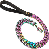 HKM-8333629 Large Dog Leash in Stainless Steel with Cast Titanium Steel, Available in Gold, Silver, Rose Gold, Colorful, and Black