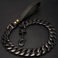 HKM-8333629 Large Dog Leash in Stainless Steel with Cast Titanium Steel, Available in Gold, Silver, Rose Gold, Colorful, and Black